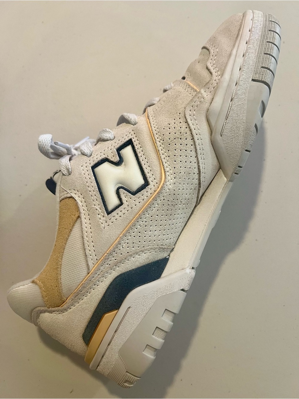 New Balance Men's Sea Salt Navy Raw Sugar Low-Top Sneakers